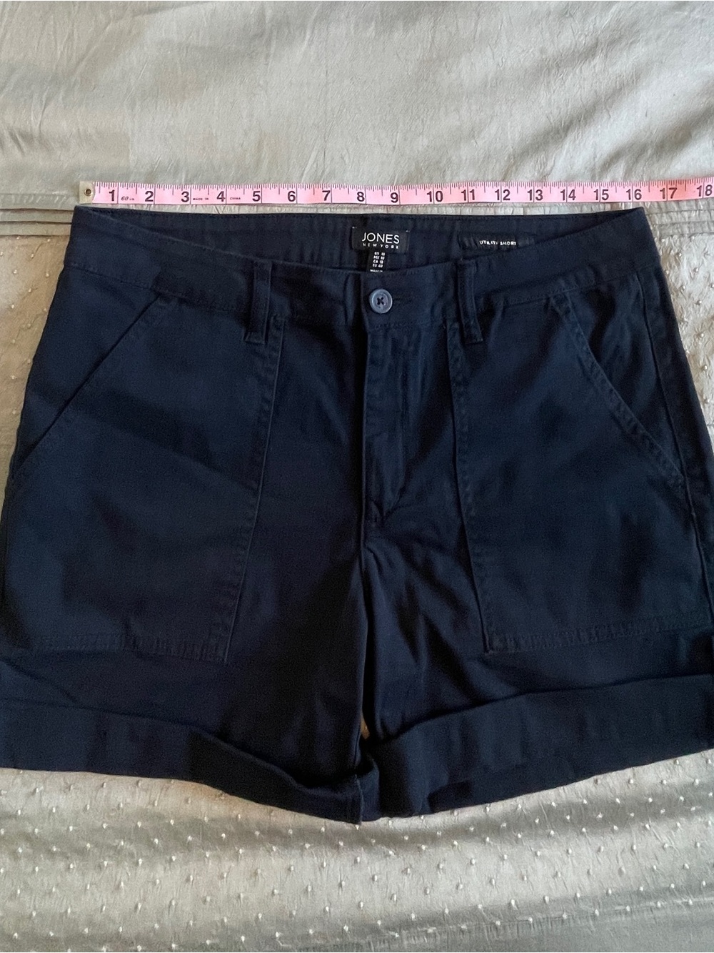 Jones New York Dark Navy Women's Casual Bermuda Shorts size 10 - Picture 8 of 10